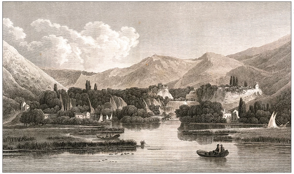 Cascate della Cherca nel 1802